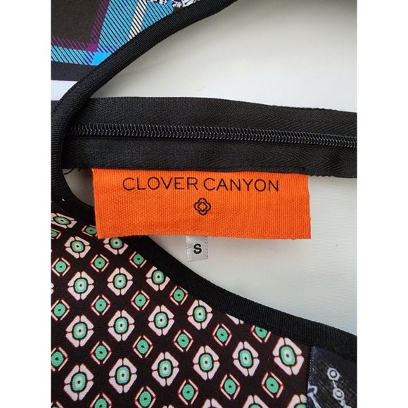 Clover Canyon Stripe Plaid Blue Black Crop Top Small - Picture 3 of 4